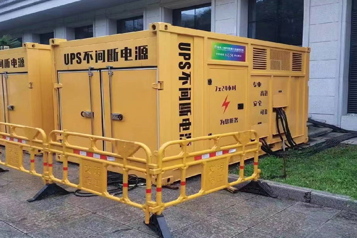 神湾镇发电机租赁施工现场